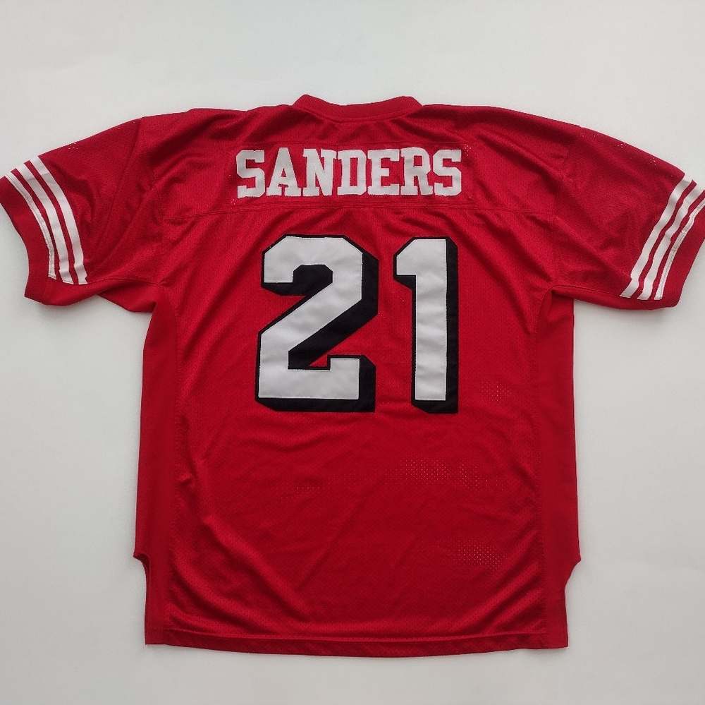Mitchell & Ness Red 49ers Deion Sanders NFL Jersey Mens XL